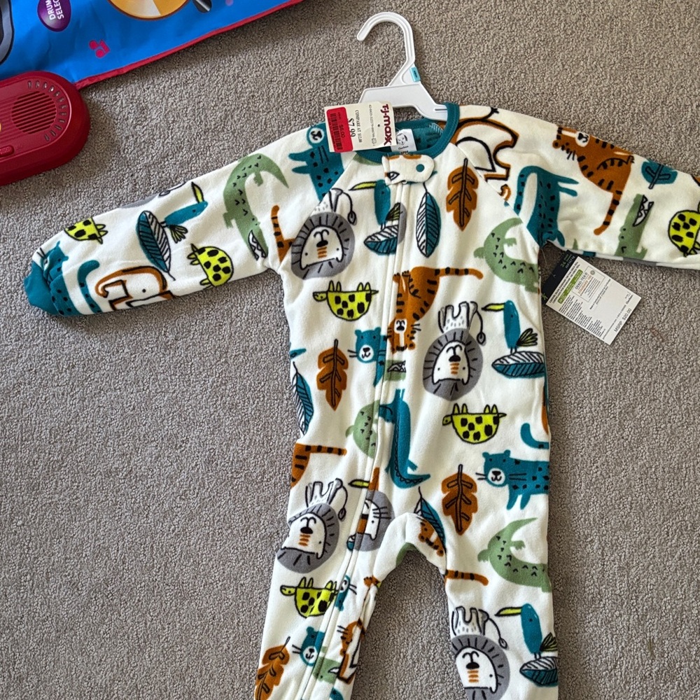Gerber Animal Print Kids Footie - Multicolor